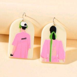 Graphic Woman & Man Earrings
